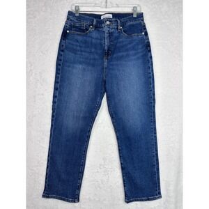 LOFT The Slim Jeans 30 Petite Medium Wash Blue Mid Rise Stretch Denim 756846P
